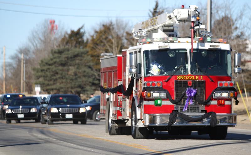 Procession, memorial honor fallen firefighter Bruce Britt