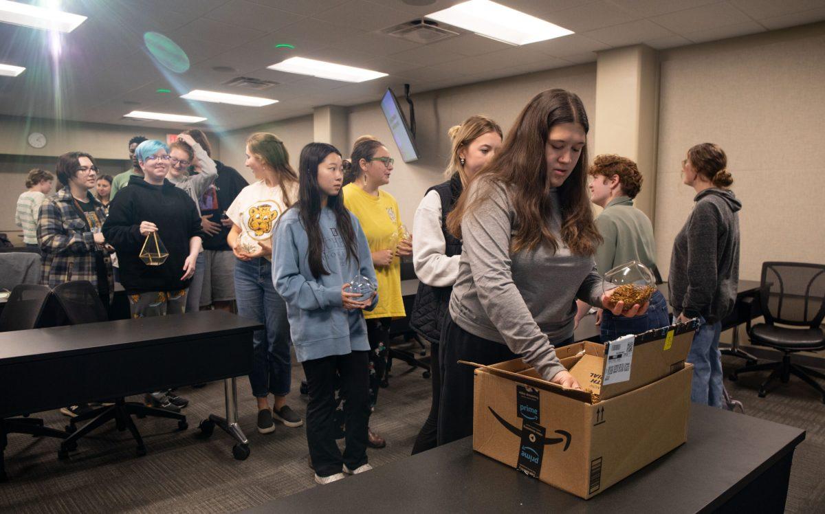 Students in line.