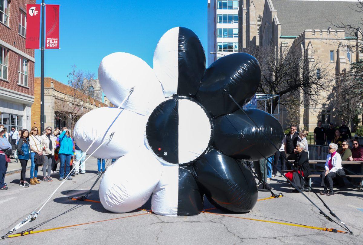 “Yin Yang Baby” sits on Ninth Street.