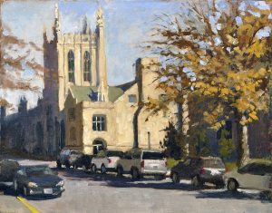 A painting of Memorial Union in early March at the University of Missouri by Derek Fox. Fox is a professor at MU and throughout the past five years has continued to develop his skill and love for art.