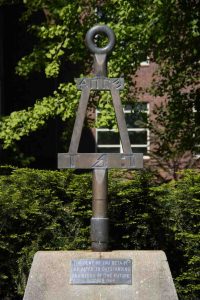 The Tau Beta Pi statue outside of the University of Missouri College of Engineering on Tuesday, April 22, 2025, in Columbia, Mo. The Tau Beta Pi chapter was founded in 1902 and is the second oldest in the nation.