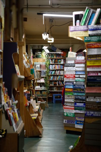 The inside of a bookstore.