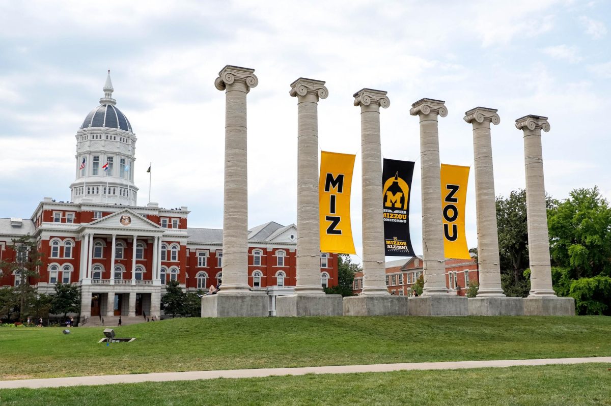 The columns stand on Thursday, Sept. 18 at Francis Quadrangle in Columbia, Mo. The Columns originally were a part of the Academic Hall, which burned down in 1982.