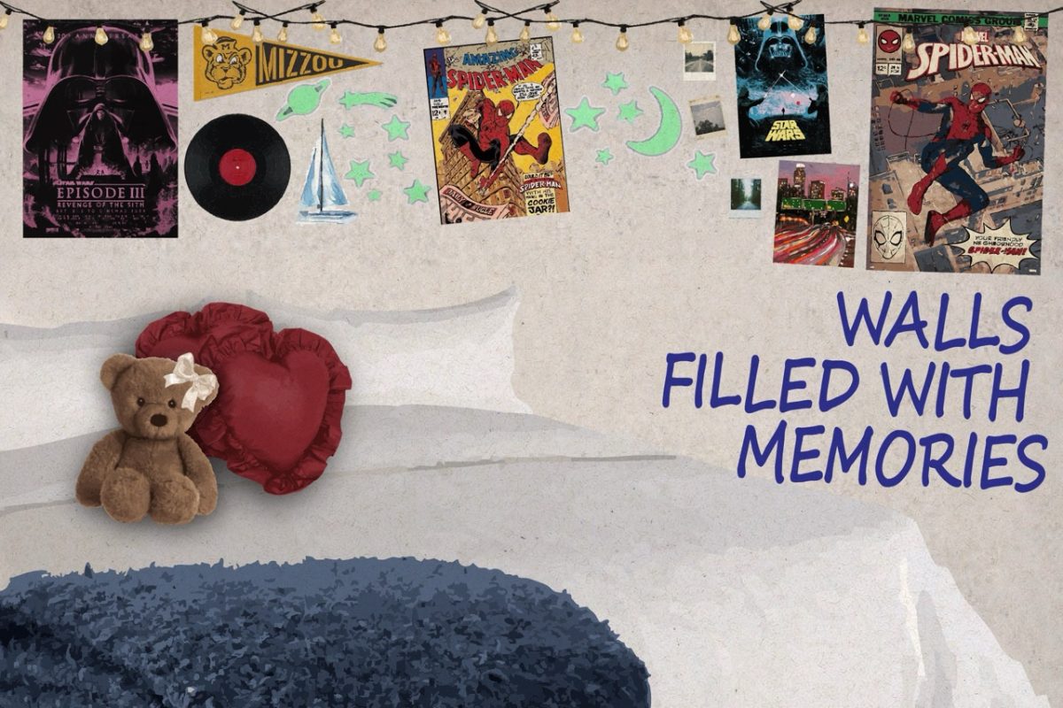 Students connect with their memories through decorating their walls
