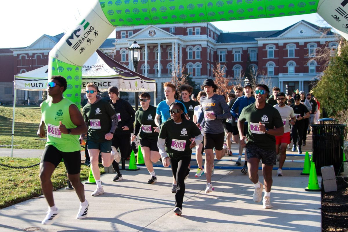 Participants run at the start of the Shamrock 10k/5k Race for Charity on Sunday, March 8 at the University of Missouri in Columbia, Mo. The annual event brings runners together to raise funds and awareness for local charitable causes.